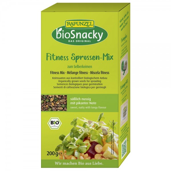 Amestec Fitness de seminte pentru germinat bio Rapunzel BioSnacky